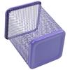 Purple Metal Rectangle Mesh Pen Pencil Holder Organizer