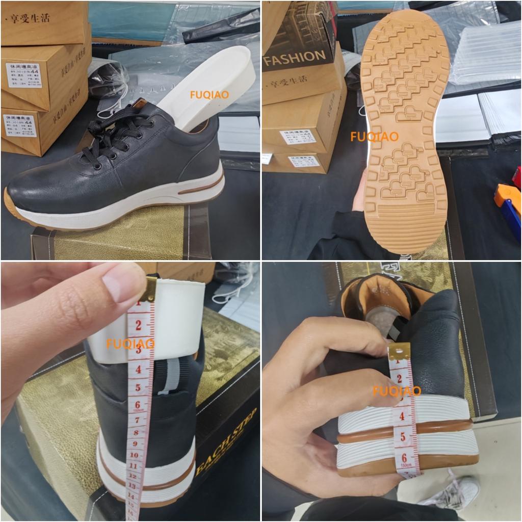 Men's Athletic Heightening Sneakers 5cm, Lightweight Gym Shoes with Air Cushion, Invisible Lifts for Running Elevator Sports