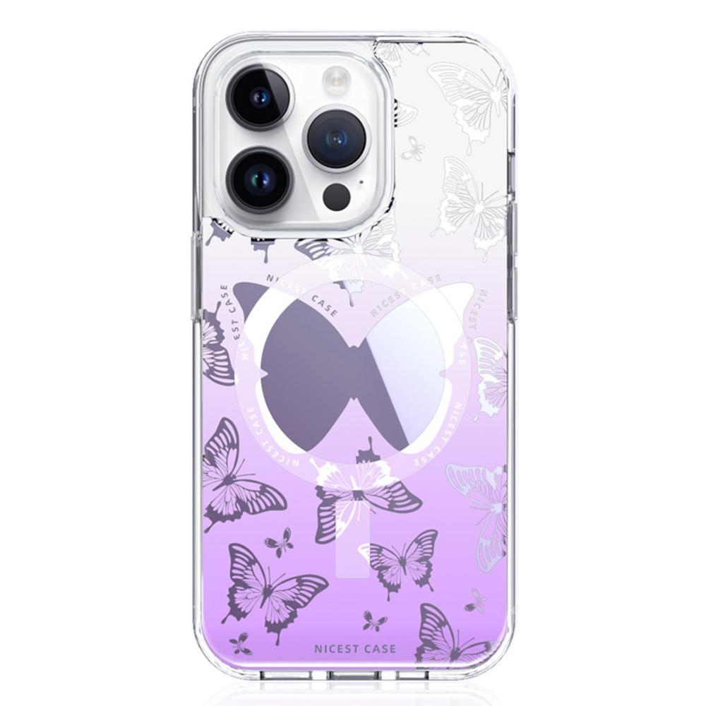 

JAUCASE For iPhone 15 Pro Case Mirror Surface PC+TPU Phone Cover Compatible with MagSafe A