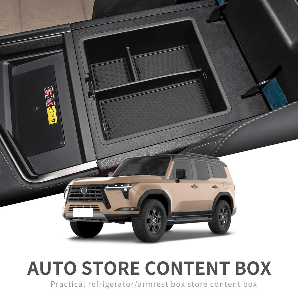For Lexus GX 550H 2025 2025 Center Console Armrest Storage Box Tray Organizer Accessories Tidying Black