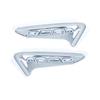 2PCS Carbon Fibre Fender Side Air Vent Trim Sticker for BMW X3 G01 2017 2018 New Style Chrome Silver ABS Car Styling Accessories