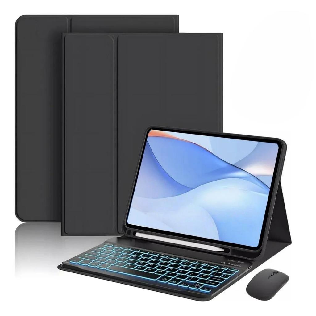 2025 Red Xiaomi Pad 2 Tablet Case with Magnetic Backlit Bluetooth Keyboard and Pen Slot for Redmi SE11