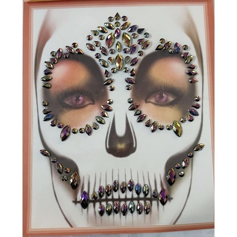 3D Rhinestone Bright Face Stickers for Festival Glitter Makeup Jewelry Sticker On Face Crystals Diamonds Decoration