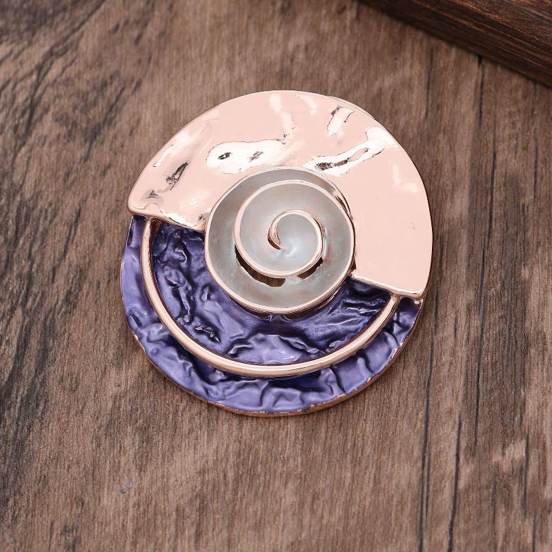 Heiß verkaufende emailierte geometrische Blume magnetische Brosche, modische kreative Blumenbrosche für Damen