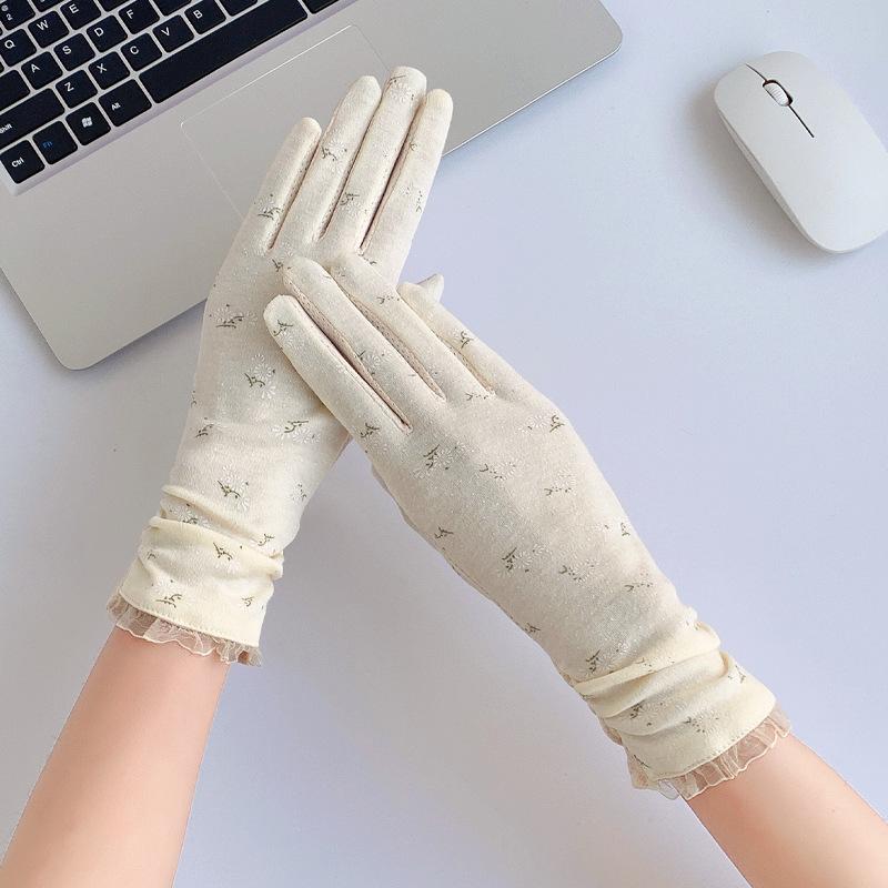 Sunscreen Gloves Women's Summer Thin Medium and Long UV Protection