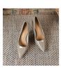 Solid Color Patent Leather Stiletto Platform Heels - Sexy Pointed Toe Women's Shoes 2025 Edition
