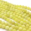 Pierre Jade Jaune Citron 4/6/8/10/12mm Perles Rouge Vert 15"Fil Lisses Perles d'Espacement Libres pour Fabrication de Bijoux Bracelets DIY Accessoires