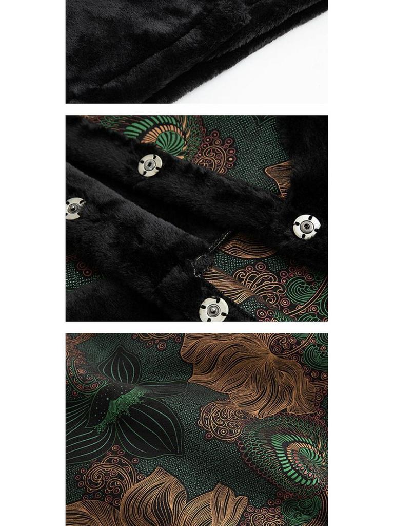 Warm Fur-Lined Cotton Coat for Middle-Aged and Elderly Women – Fashionable and Thickened for Winter