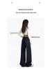 Women's High-Waist Denim Wide-Leg Jeans - Summer 2025, Slim Fit, Lightweight, Loose Straight Pants