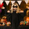 Eye Mask Bat Wing Cape Black Cloak Bat Cosplay Costume Fun Halloween Bat Cloak Set  Dress Up