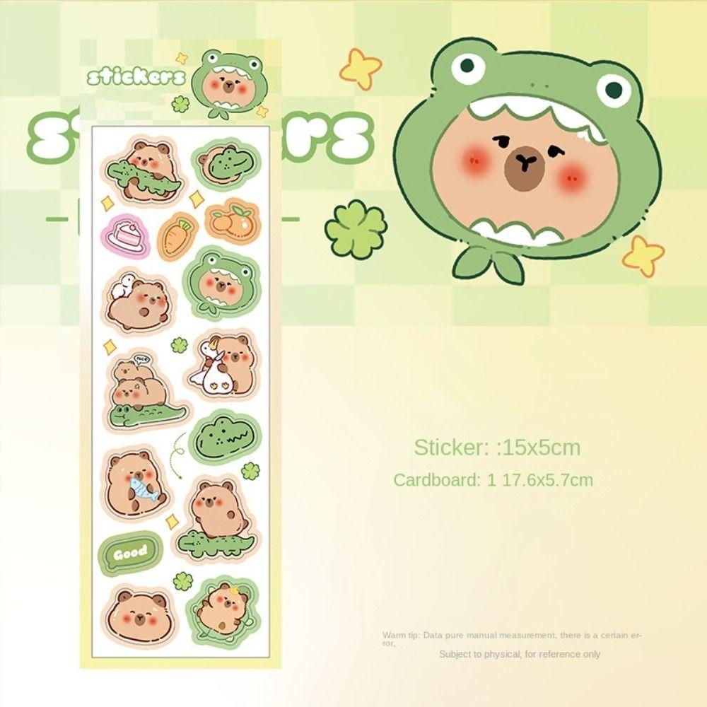 Multi-purpose Capybara Stickers Waterproof Stationery Sticker  Suitcase