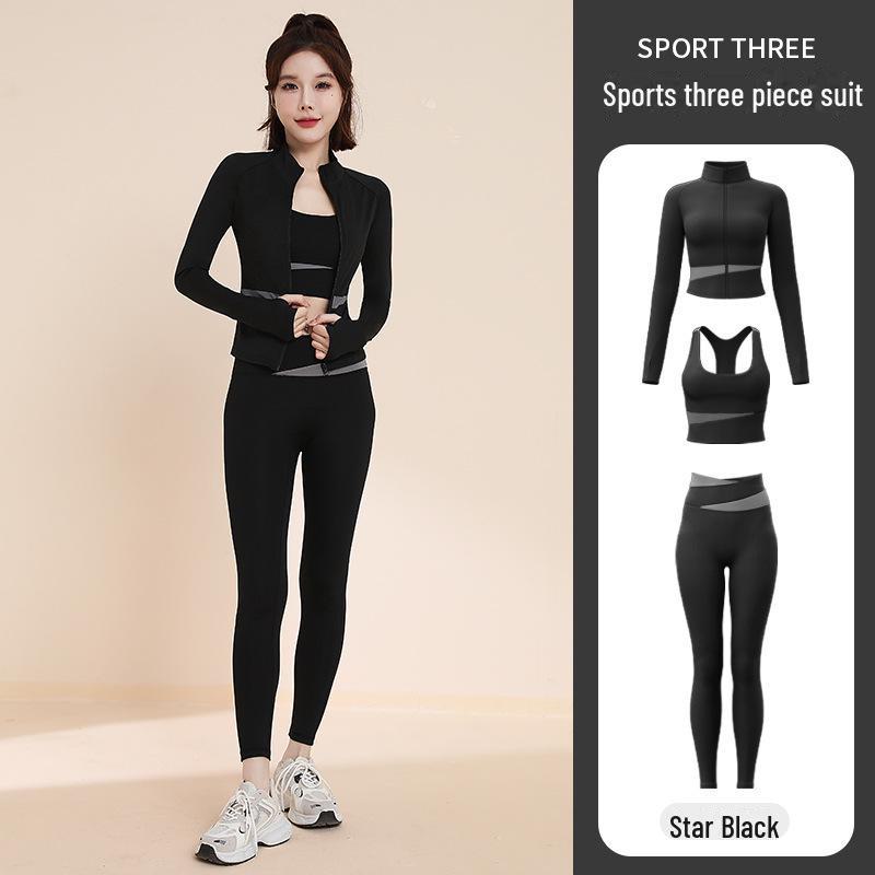Women's Yoga Fitness Sportswear Set - Yoga Tops & Running Suits with Sun Protection.