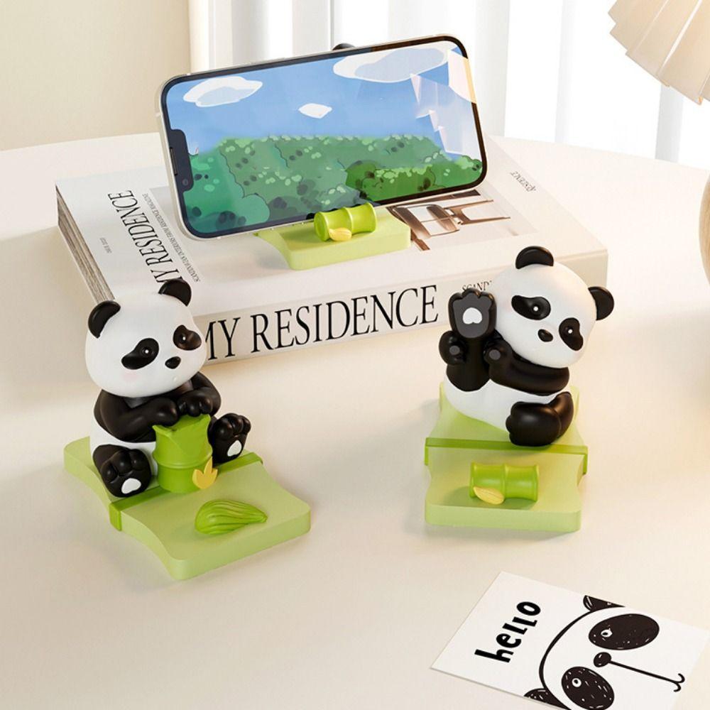

Фигурка панды, держатель для телефона с изображением панды, кукла из ПВХ, кронштейн для мобильного телефона, подставка для мобильного телефона, настольные украшения