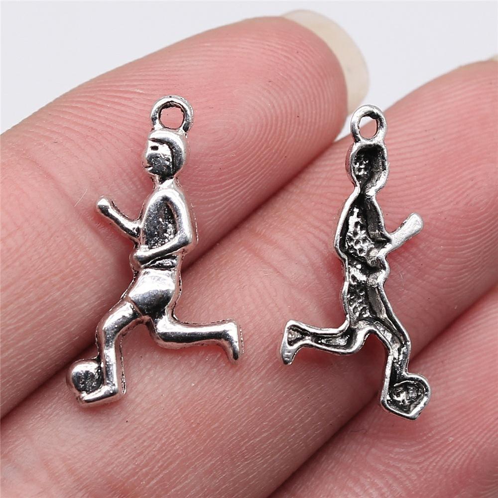 10pcs Soccer Charms Antique Silver Color Soccer Pendant Charms Sport Soccer Charms For Jewelry Making DIY Craft