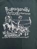 Černé tričko s krátkým rukávem a bavlněným potiskem Propagandhi Band, unisex, JJ32