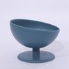 Pet Bowl Tilted Large Capacity Neck Protection Anti Overturning Kitty Bowl for Food Water Dog Cat Blue