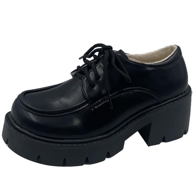 Uniform Shoes Small Leather Shoes Female British Girl Japanese Wild Black Retro Mary Jane Shoes Lolita Platform Shoes Low Hee