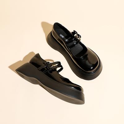 Chaussures Mary Jane à boucle en une seule pièce pour femmes, nouvelles chaussures rétro à semelle épaisse et à semelle plate, à bout rond, en cuir, de style collégial, printemps et été