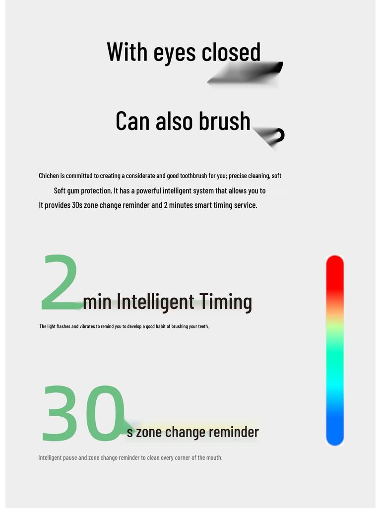 Children's Electric Toothbrush with 360° Rotation, Rechargeable, Suitable for Ages 3-12, and Adults.
