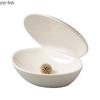 Pure White Threaded Clam Shell Ceramic Dinner Plate Restaurant Dessert Plate Salad Plate Molecular Cuisine Creative Tableware