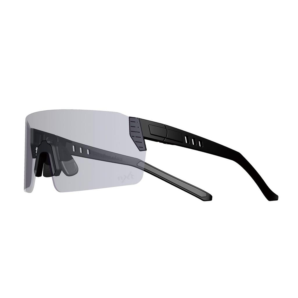 Kabuto Sunglasses FA1 NARROW Matte Black Frame with NXT Clear Photochromic Lens UV Protection