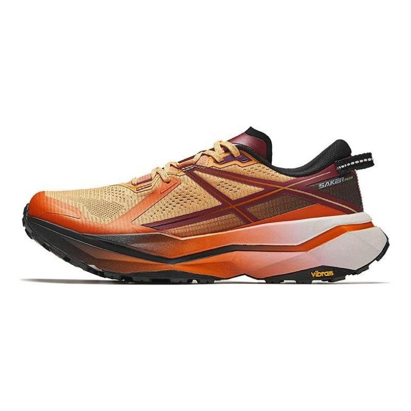 Anta Women Falcon 2 Low-top Carbon Plate Running Shoes Yellow Black 122445516A-3 36.5