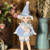 30cm BJD Toddler Princess Doll with Long Hair and Flower Accessory
