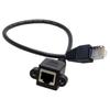 FTP STP UTP Cat 5e Male To Female Lan Ethernet Network Extension Cable Patch Cord with Panel Mount Holes