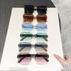 Fashion Square Sunglasses Woman Classic Retro Gradient Mirror Frameless Sun Glasses Female Rimless Oculos De Sol