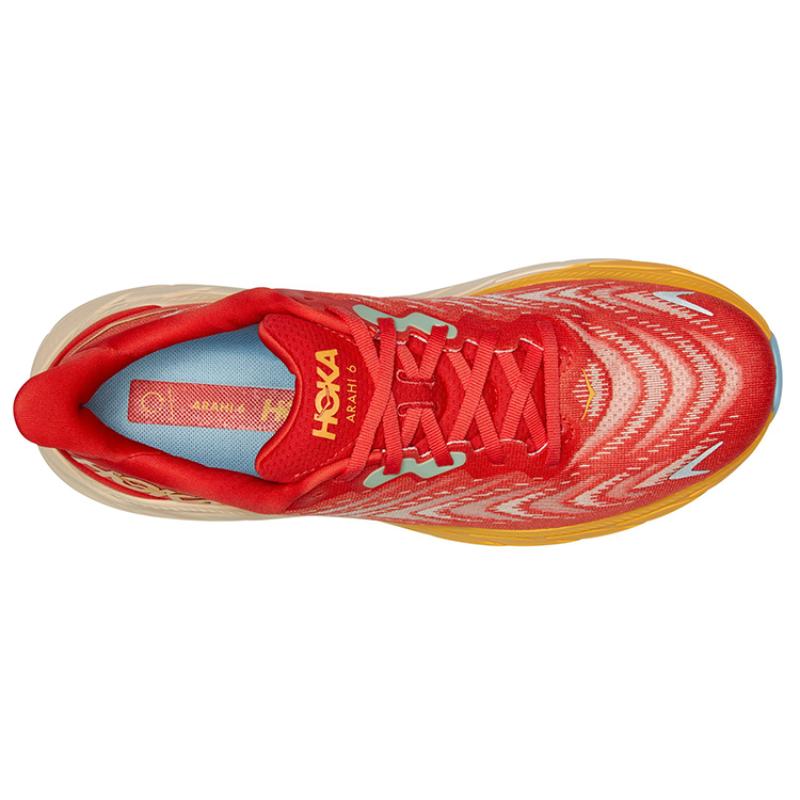 HOKA ONE ONE Arahi 6 Fiesta Amber Yellow Sneakers 1123194-FAYW