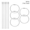 5pcs 110x1.5mm Keychain Stainless Steel Wire Outdoor Portable Cable Rope Key Holder Durable Suitable for Hiking Camping TMZ