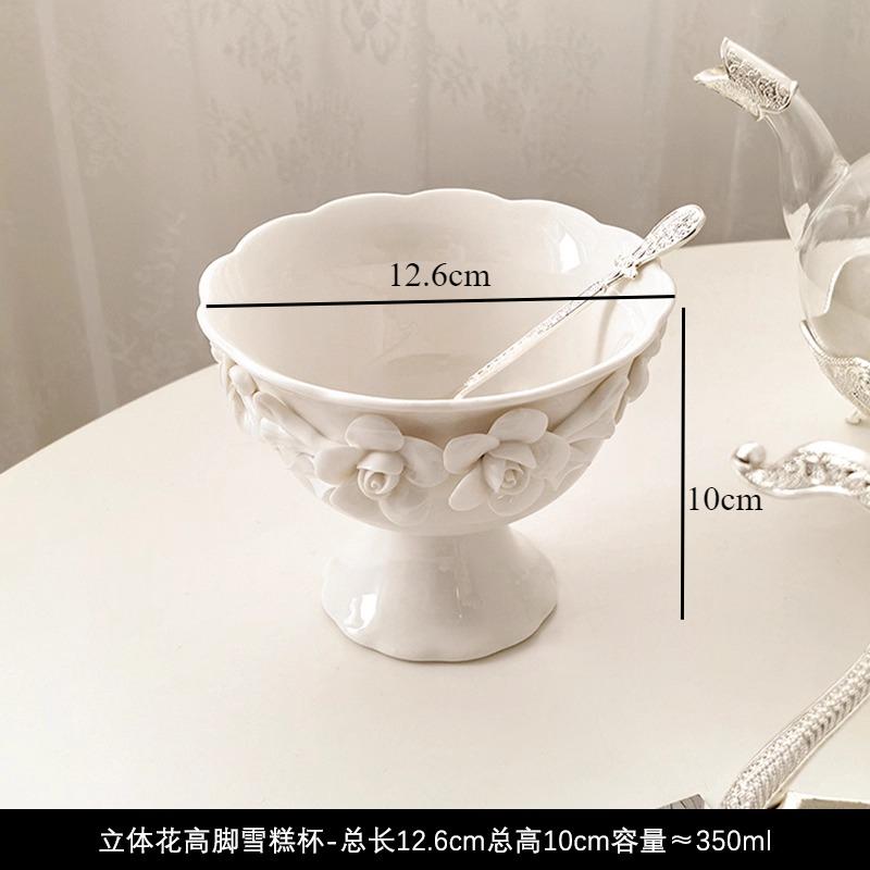 Camellia Ceramic Tableware Hydroponic Vase Ornament High Footed Plate Dining Plates Coffee Cup Storage Jar Show Plate Snack Bowl