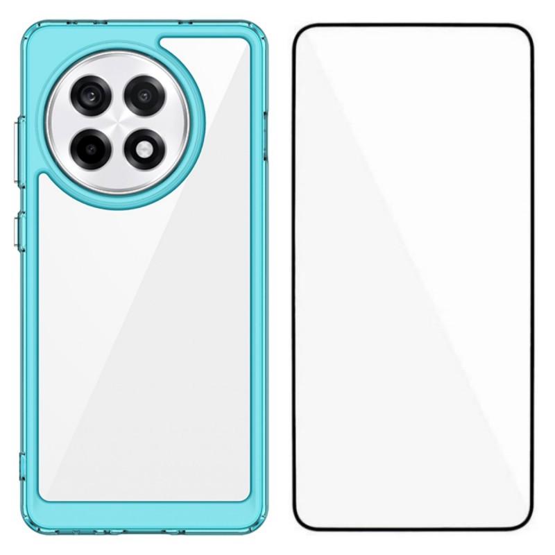 For OnePlus Ace 5 5G/OnePlus Ace 5 Pro 5G Phone Case WANLONFENG XC Series TPU Acrylic Cover with Tempered Glass (Big Lens Hole)