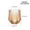 1/2pcs Diamond Whiskey Glasses 10oz Thickened Wine Glasses Stemless Geometric Design Vertical Stripe for Wine Red White Wine