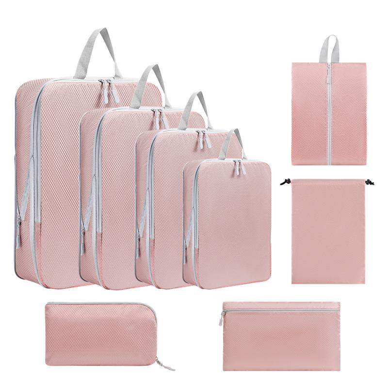 Czteroczęściowy zestaw kompresyjny podróżny: Worki próżniowe na ubrania, buty i skarpetki - Wodoodporne rozwiązanie do przechowywania