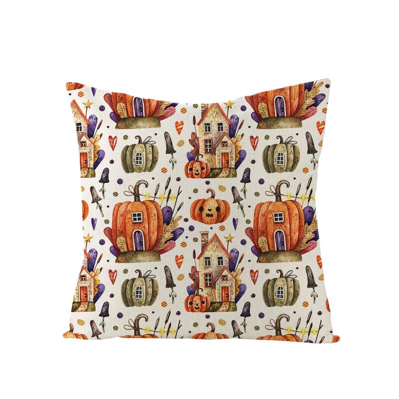 Neue Halloween Polyester Kissenbezug Zuhause Zuhause Schlafzimmer Sofa Kissen Lendenkissenbezug