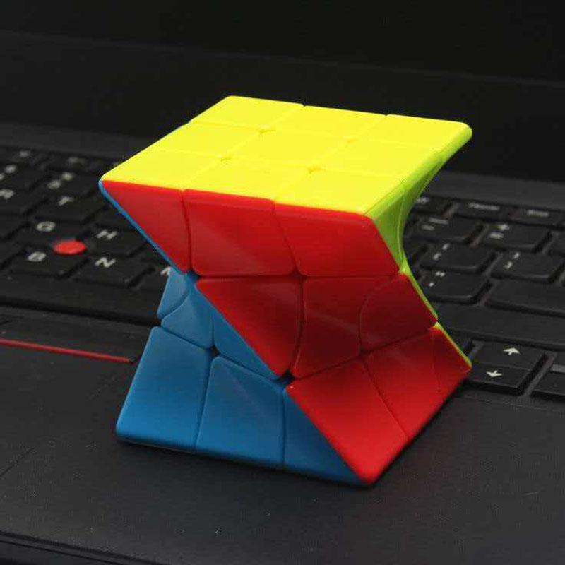 Bunter Twist Cube 3x3x3 Leicht drehbar Gehirnjogger für Kinder Erwachsene IQ Logik Herausforderungen Lernspielzeug Geburtstagsgeschenke
