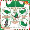 1 Set Christmas Elf Costume Kids Women Elf Outfit Red Green Dress Hat Striped Stockings Elf Ears Shoes Belt Set for Girls Christmas Parties Cosplay