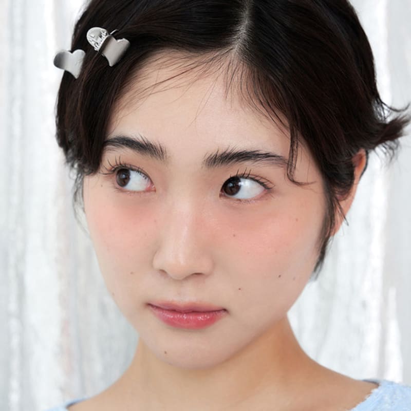 

geegee [2SET] metal heart hair clip - 2color GOLD