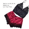 Sleepwear Set Lace Patchwork Ladies Sling Vesta s elastickým pasem Krátké kalhoty na líbánky