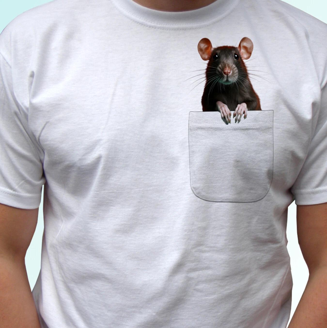 

Rat pocket no8 print white kids boys T-Shirt animal tee top design gift all sizes 130