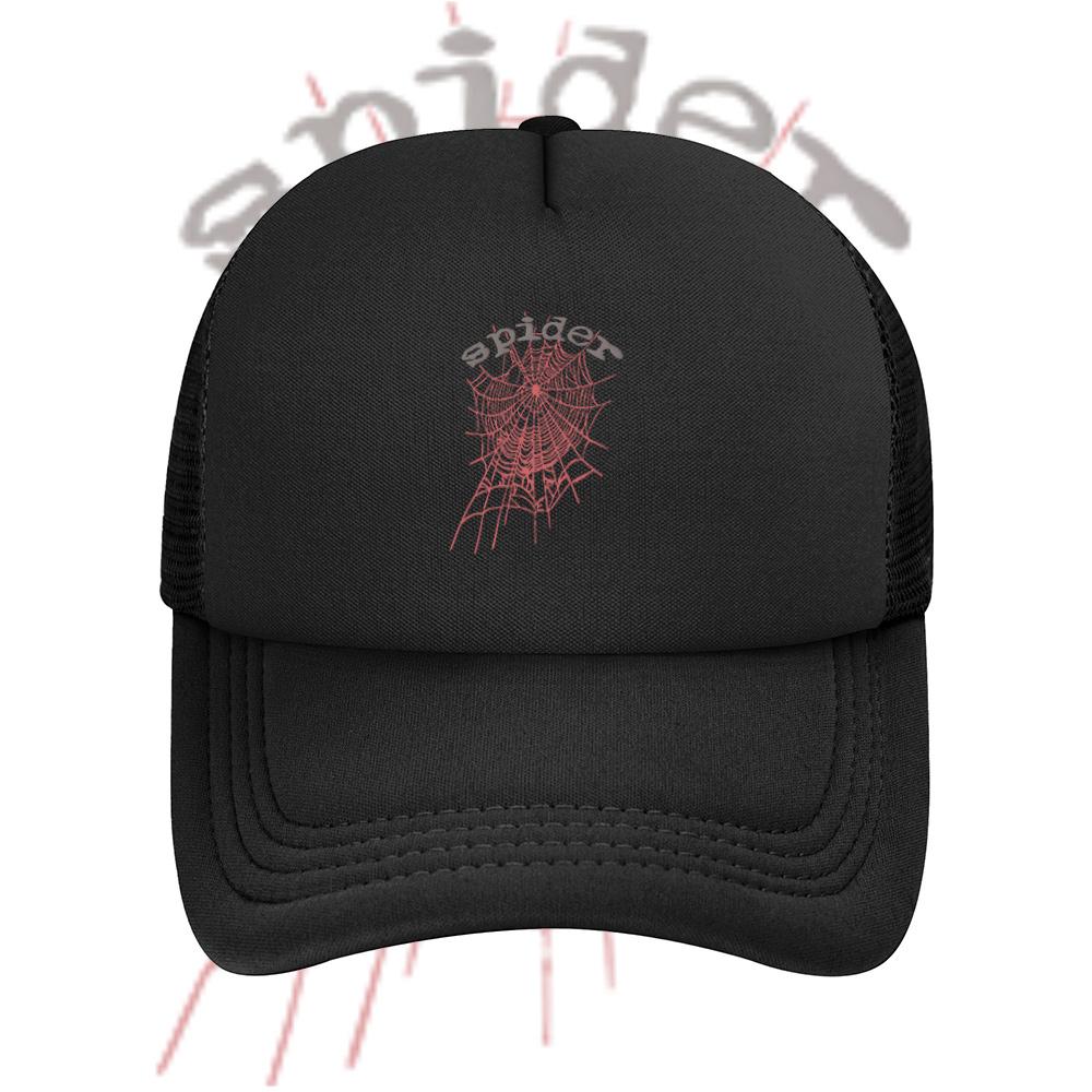 Spider Web Design Grey Letters Baseball Cap Anime Graphic Hats Adult Unisex Women Sports Outdoor