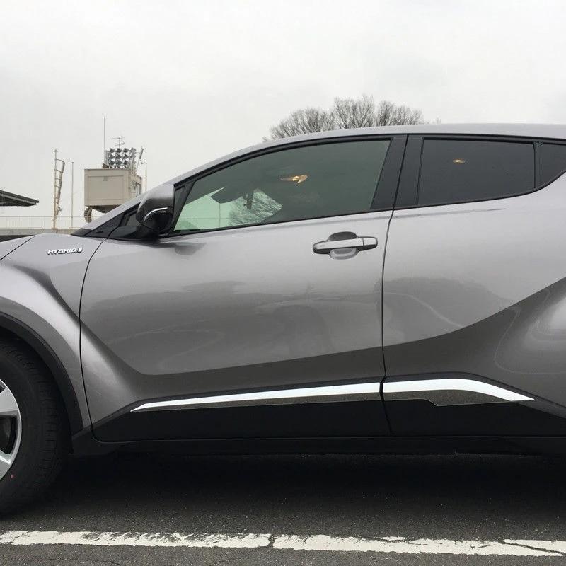 For Toyota CHR C-HR XA10 2018     ABS Chrome Door Body Side Skirt Accent Moulding Sticker Trim  Accessories