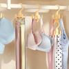 2 Pieces Portable Plastic 360° Rotating Clothes Hook Cartoon Space Saving Five Claw Hook Decorative Bag Holder For Wardrobe