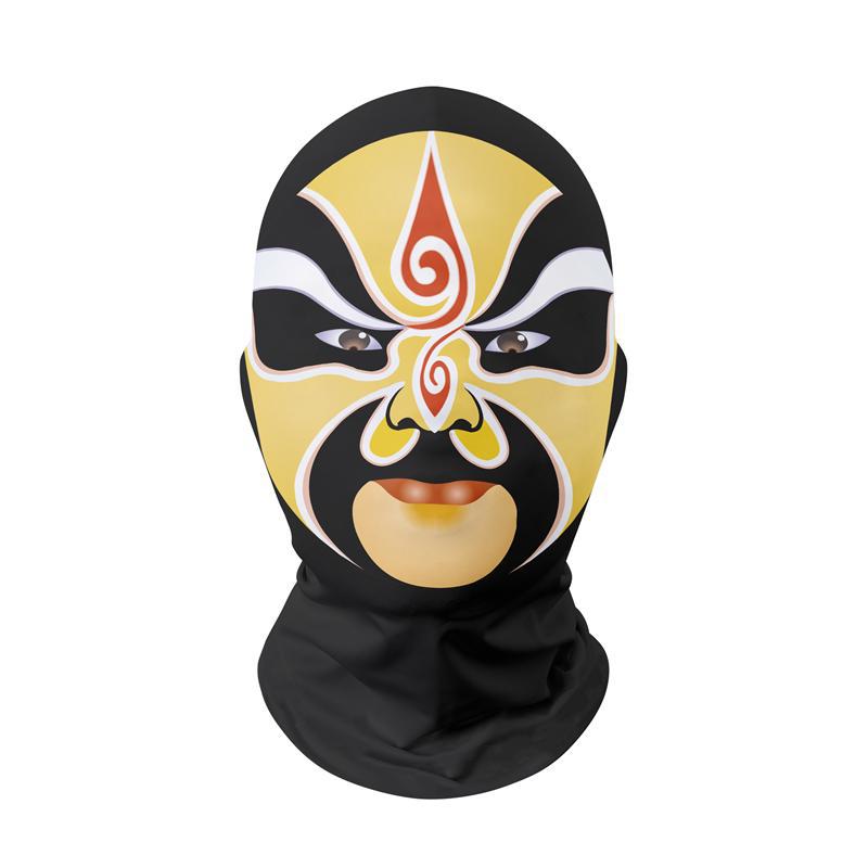 Cross-border Chinese Style Face Mask Diversified Peking Opera Elements Sun Windproof Funny Riding Fishing Spandex/Polyester One size fits all жёлтый