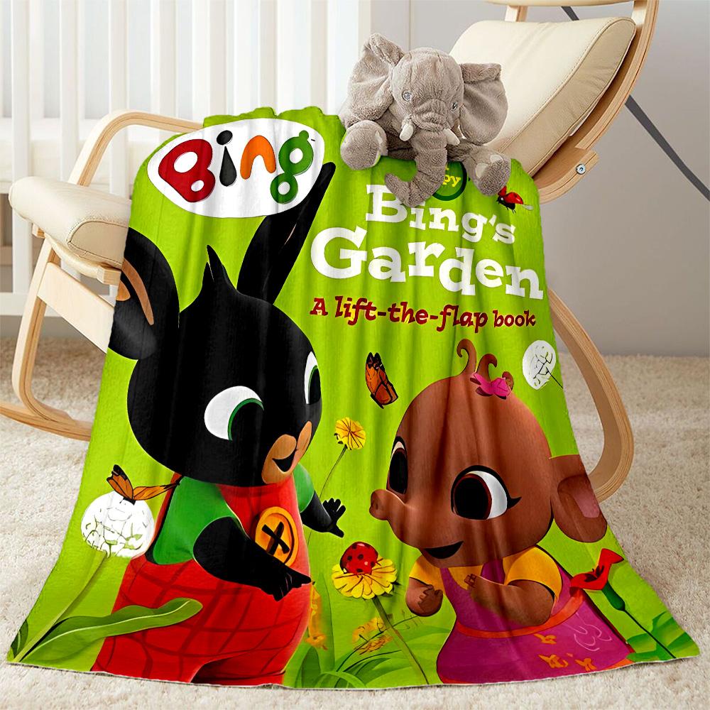 Bing's Birthday Celebration Blanket Ultra-Soft Perfect for Picnics Couch Office Chair for All Seasons Modern Unique Gift for Family and Friends Campin