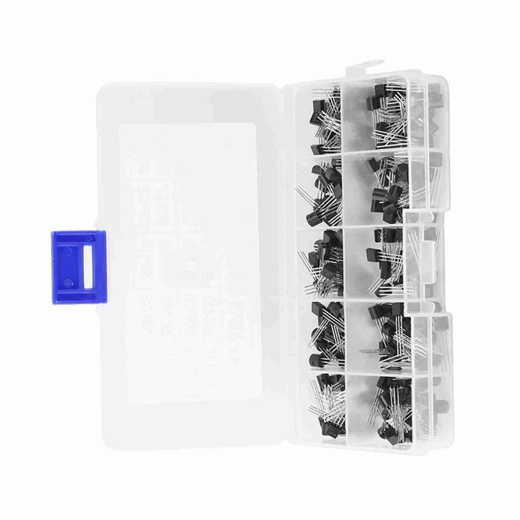 200pcs 10 Values NPN PNP TO‑92 BC327‑BC558 Transistor Assortment DIY Kit