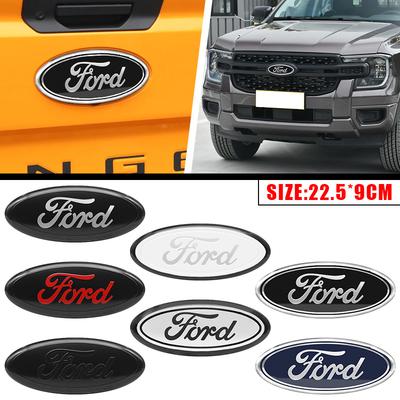 LKLE5 Car Styling Front Hood Emblem Rear Trunk Badge Front Grille Logo Sticker For Focus MK3 Ranger Fiesta S-Max Mondeo MK4 Kuga