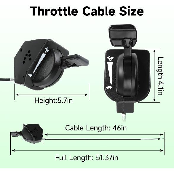 946-05098C Throttle Choke Cable Compatible With Cub Cad-Et XT1 LT50 LT46 GT50 GT54 XT2 LX46 LX50 Craftsman MTD Riding Lawn Mower, 746-05098C Control