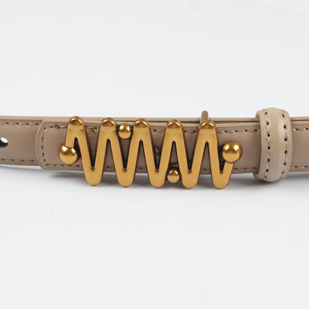 Women'S Leather Thin Belt Decorative Shirt Waist Seal With Dress Suit Waist (2Cm 8 Colors Optional)
